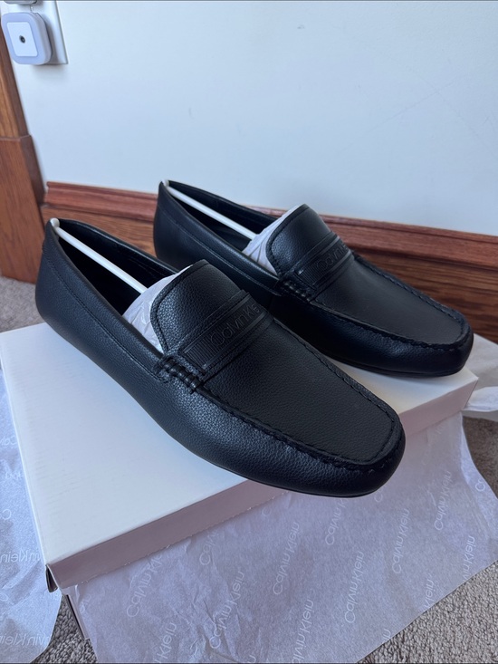 Calvin Klein Oliver Driving Loafers Black Slip On Moccasin Shoes SIZE 11.5 main image 9